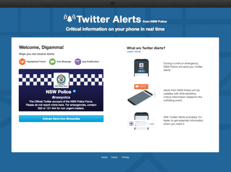 Twitter Alerts Come To Australia